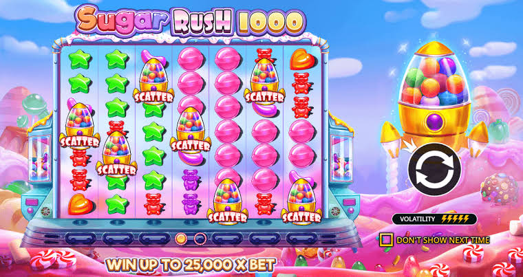 Sugar Rush modo bonus con multiplicadores acumulables activos y giros gratis en progreso