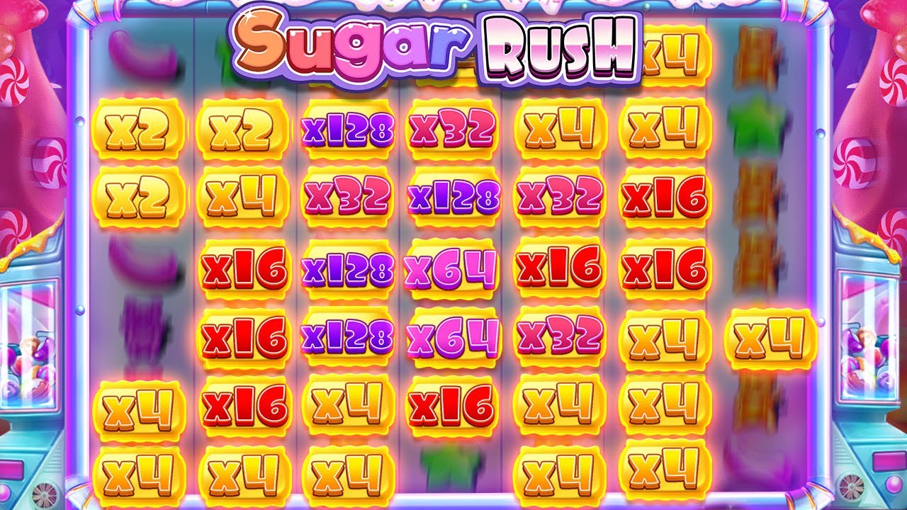 Sugar Rush modo bonus activado con multiplicadores acumulables y giros gratis en pantalla
